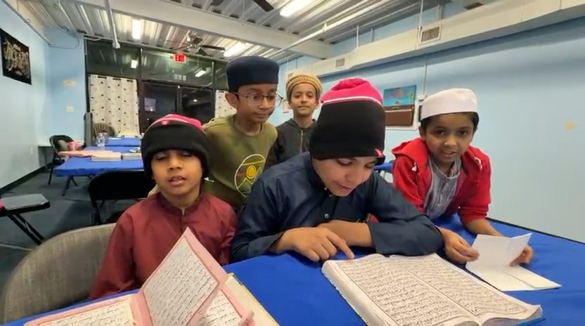 Children in a summer school class