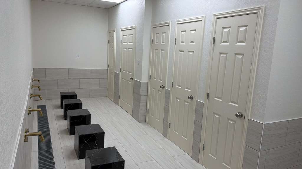The wudhu (ablution) area under construction
